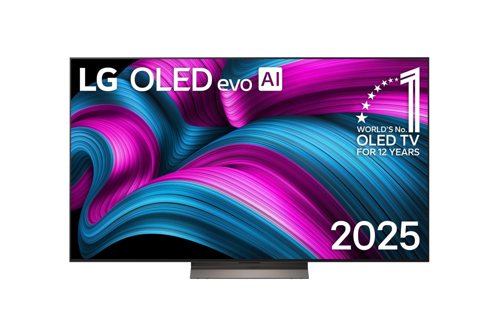 Frontansicht des 65 Zoll LG OLED evo AI C5 4K Smart TV OLED65C5ELB