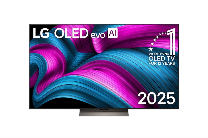 Frontansicht des 65 Zoll LG OLED evo AI C5 4K Smart TV OLED65C5ELB