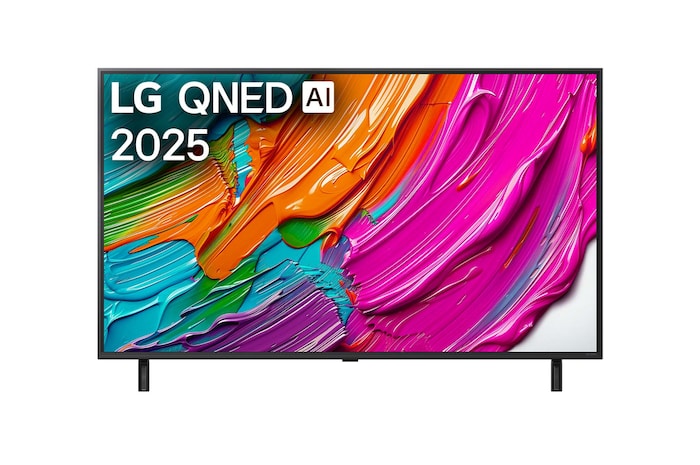 Frontansicht des 50 Zoll LG QNED AI QNED80 4K Smart TV 50QNED8EA6B