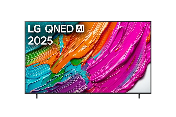 Frontansicht des 86 Zoll LG QNED AI QNED80 4K Smart TV 86QNED8EA6B