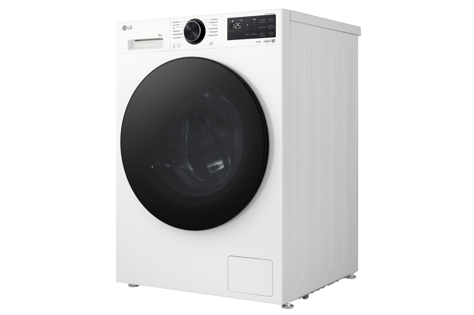 LG Waschmaschine Essence White (EEK A, 8 kg, 1.400 U./Min.) mit AI DD® & TurboWash®360° | F4WX708YC, F4WX708YC
