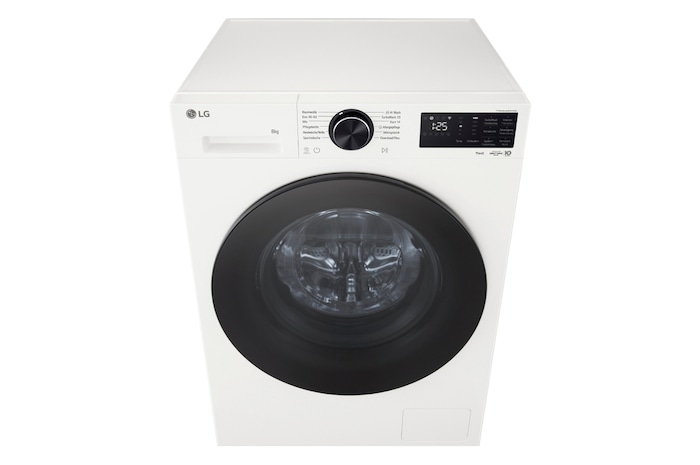 LG Waschmaschine Essence White (EEK A, 8 kg, 1.400 U./Min.) mit AI DD® & TurboWash®360° | F4WX708YC, F4WX708YC
