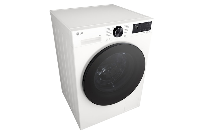 LG Waschmaschine Essence White (EEK A, 8 kg, 1.400 U./Min.) mit AI DD® & TurboWash®360° | F4WX708YC, F4WX708YC