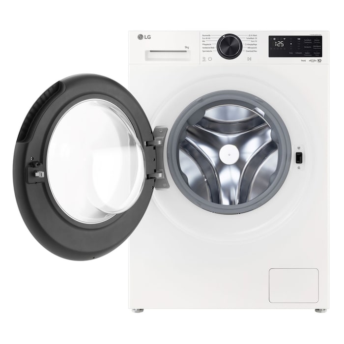 LG Waschmaschine Essence White (EEK A, 9 kg, 1.400 U./Min.) mit AI DD® & TurboWash®360° | F4WX709YC, F4WX709YC
