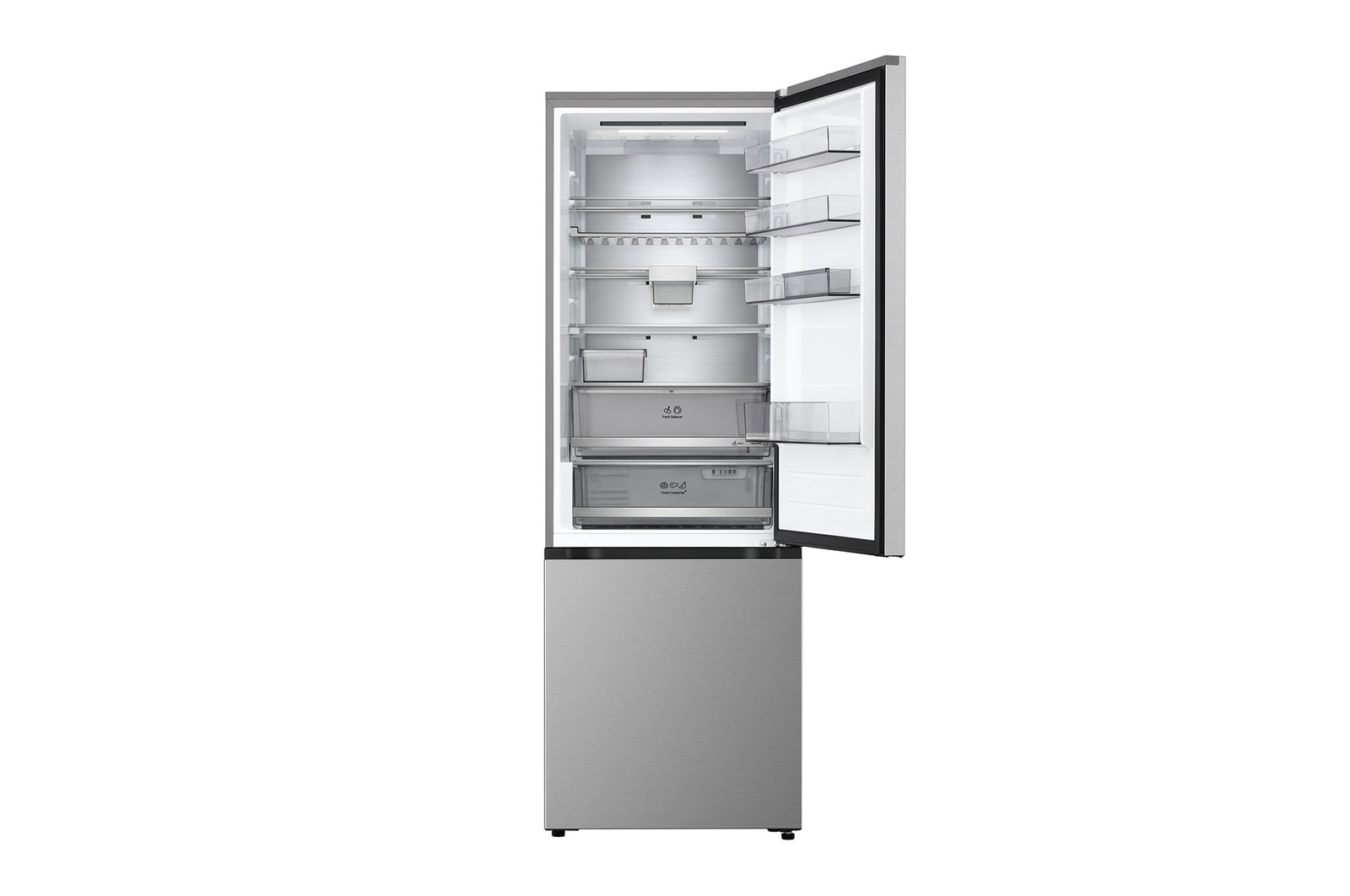 Front view top door open