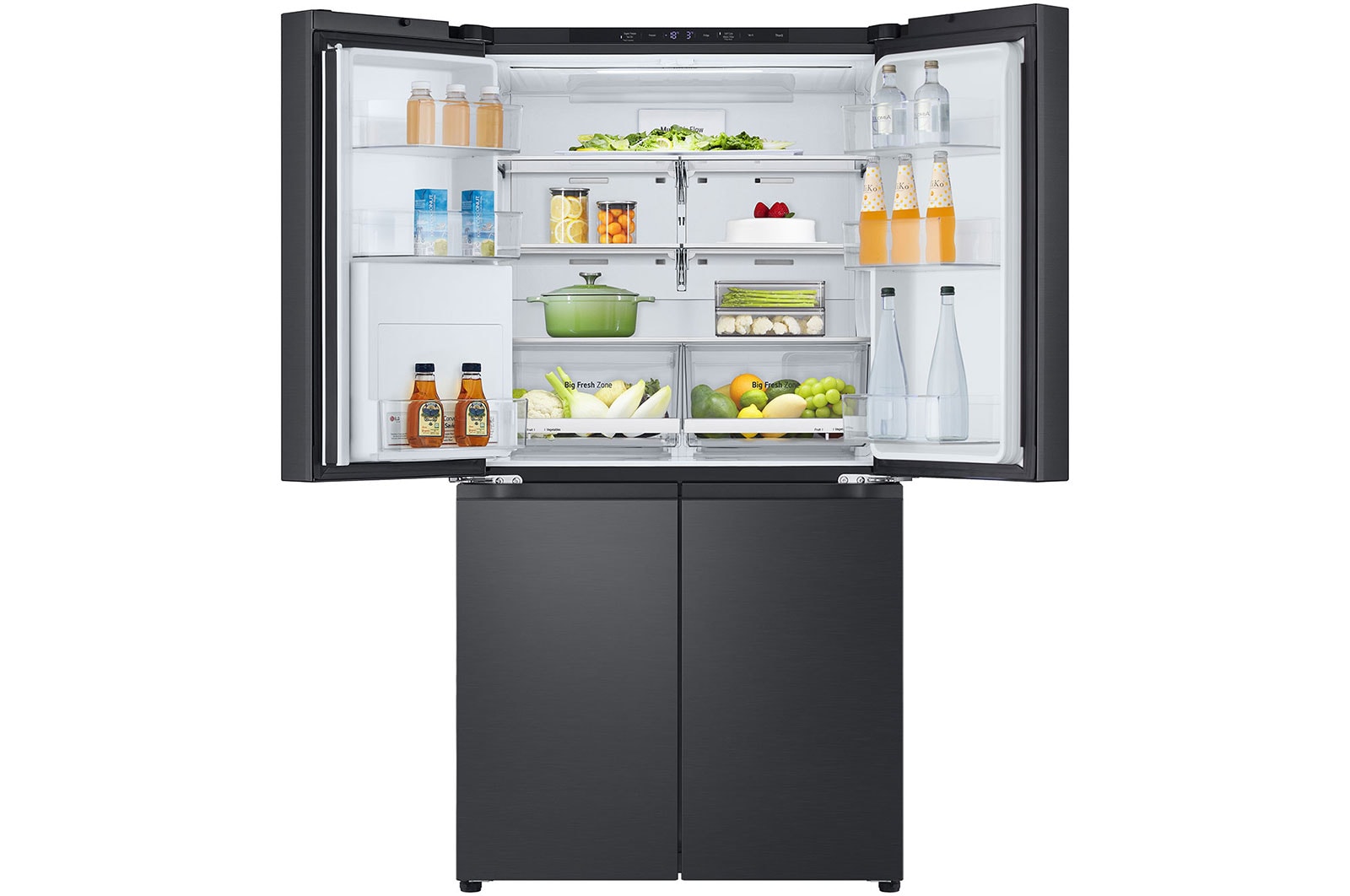 Vorderansicht – geöffnet mit Lebensmitteln