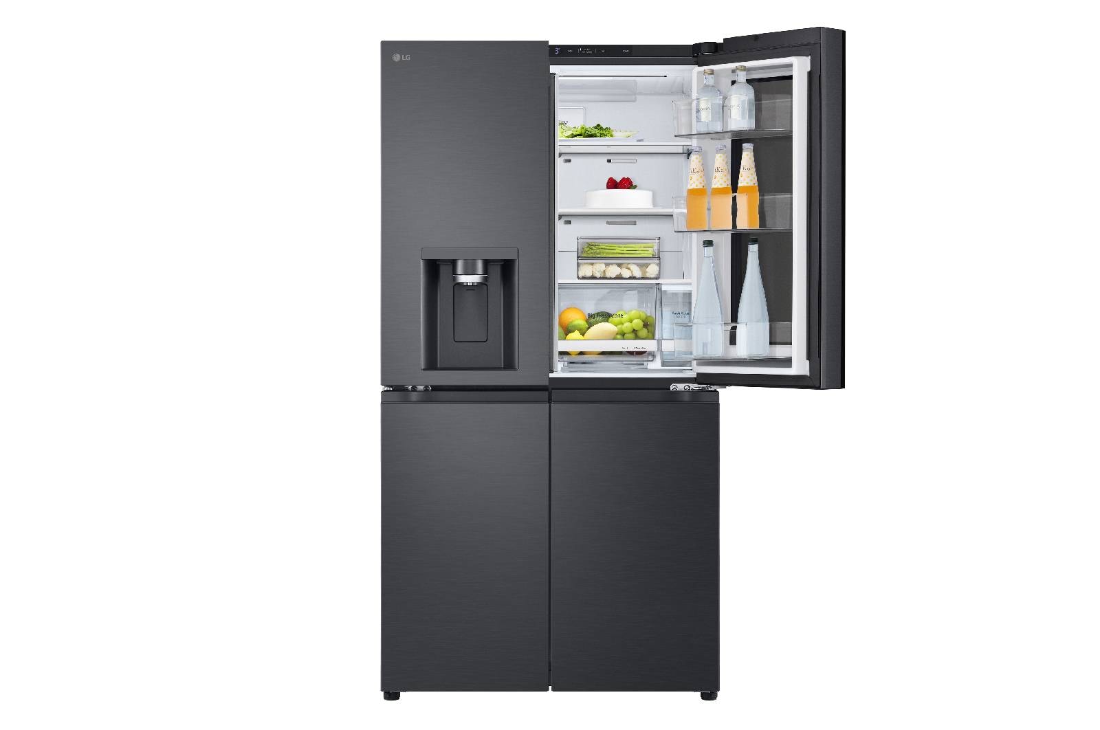 LG Multi-Door Kühlschrank mit InstaView® (EEK E, 643L, 179 cm hoch) mit Smart Fill-Wasserspender & internem Wassertank | GMK961EV3E, GMK961EV3E