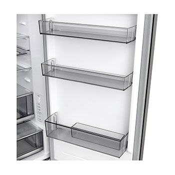 Vorderansicht des LG Kühl-/Gefrierschranks (GBBS726CPY) mit DoorCooling+™-Belüftung