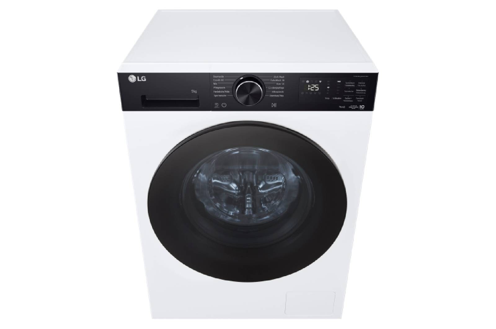 LG Waschmaschine Weiß mit schwarzem Panel (EEK A, 9 kg, 1.400 U./Min.) mit AI DD® & TurboWash®360° | F4WX709YP, F4WX709YP