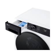 LG Waschmaschine Weiß mit schwarzem Panel (EEK A, 9 kg, 1.400 U./Min.) mit AI DD® & TurboWash®360° | F4WX709YP, F4WX709YP