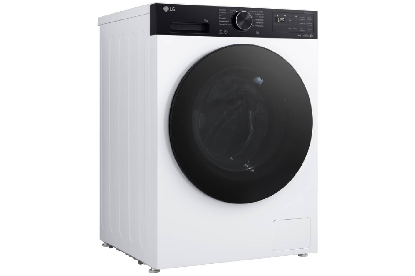 LG Waschmaschine Weiß mit schwarzem Panel (EEK A, 9 kg, 1.400 U./Min.) mit AI DD® & TurboWash®360° | F4WX709YP, F4WX709YP