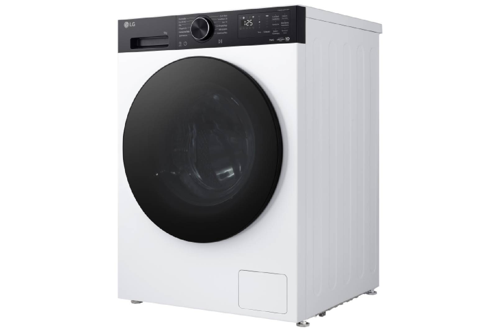 LG Waschmaschine Weiß mit schwarzem Panel (EEK A, 9 kg, 1.400 U./Min.) mit AI DD® & TurboWash®360° | F4WX709YP, F4WX709YP