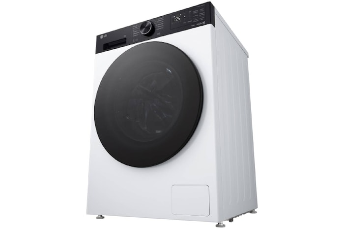 LG Waschmaschine Weiß mit schwarzem Panel (EEK A, 9 kg, 1.400 U./Min.) mit AI DD® & TurboWash®360° | F4WX709YP, F4WX709YP