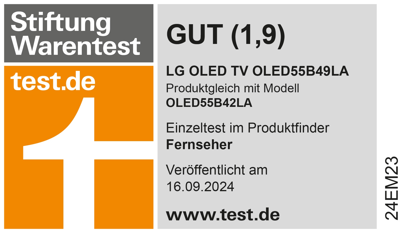 Stiftung Warentest OLED55B49LA