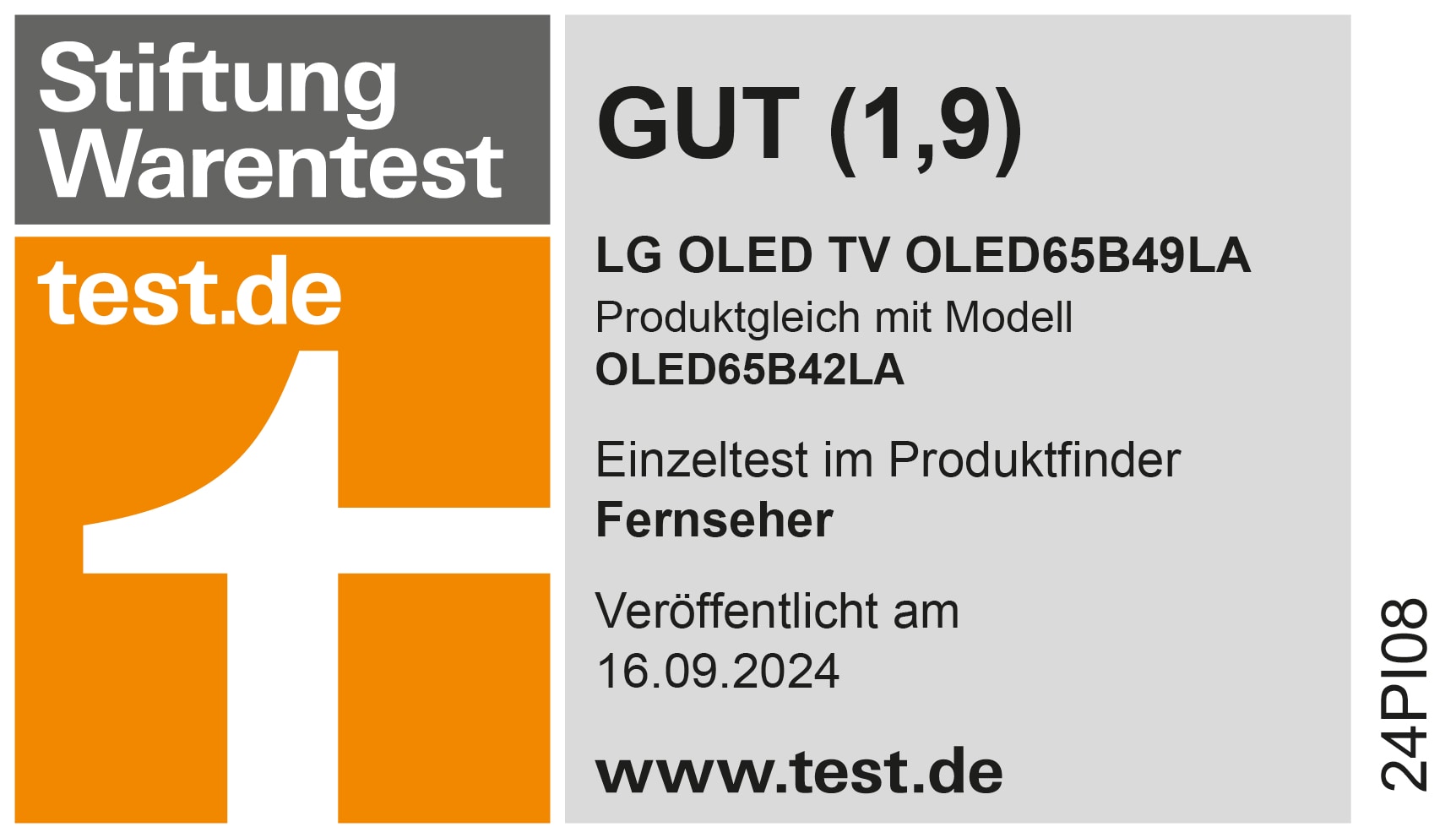 Stiftung Warentest OLED65B49LA