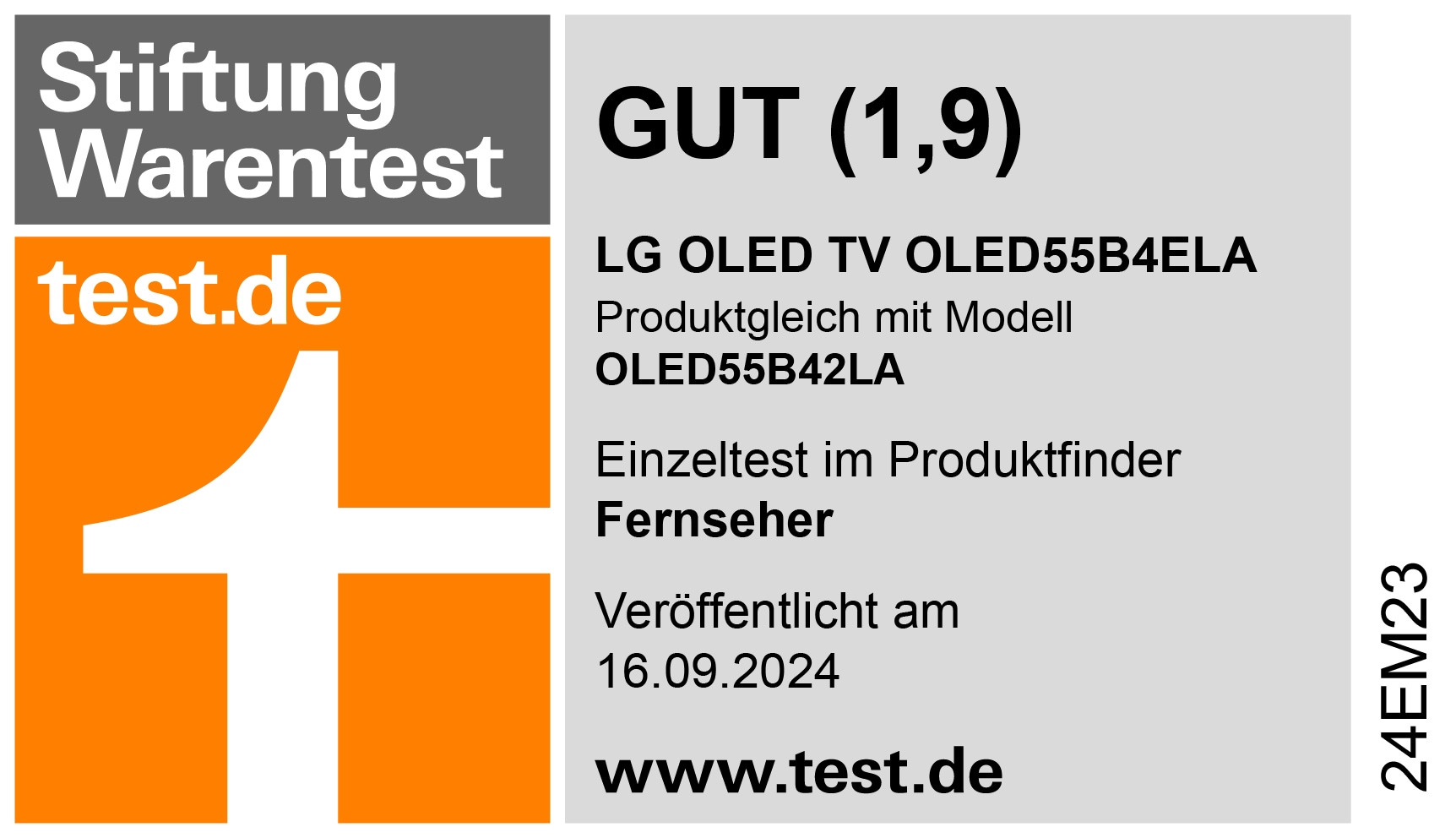 Stiftung Warentest OLED55B4ELA