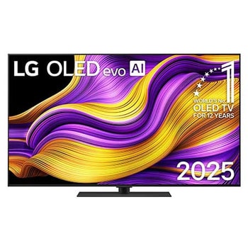 Frontansicht des 55 Zoll LG OLED evo AI G5 4K Smart TV OLED55G59LS