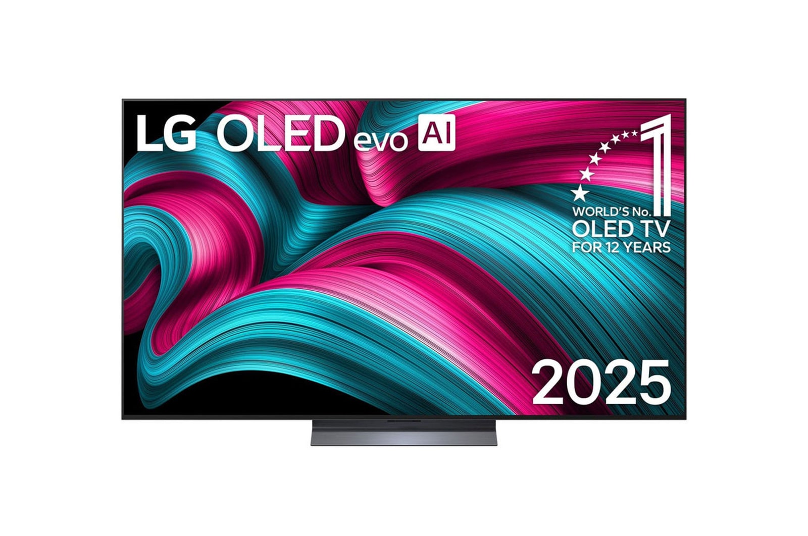 Frontansicht des 65 Zoll LG OLED evo AI C5 4K Smart TV OLED65C57LA