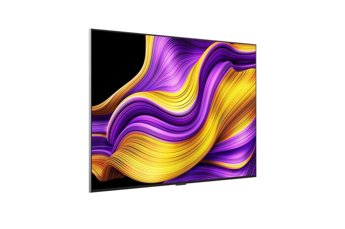 Leicht seitliche Ansicht des LG OLED evo AI G5 4K Smart TV.