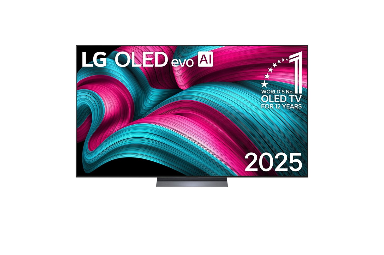 Frontansicht des 77 Zoll LG OLED evo AI C5 4K Smart TV OLED77C59LB