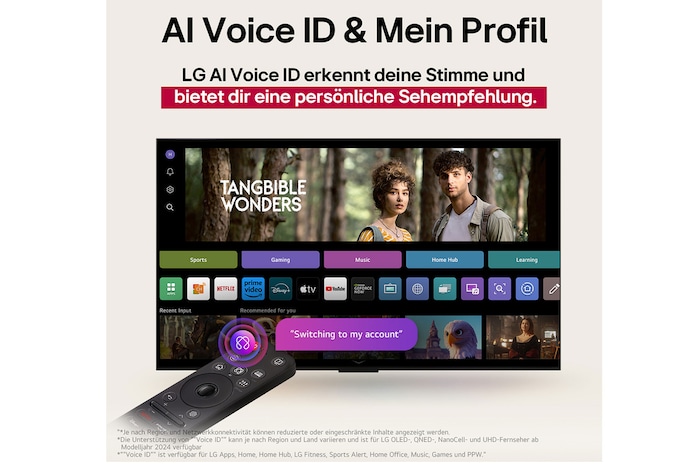 Leopard im Wald in leuchtenden Farben und Details. Neben dem Leopard ist ein Gitternetz zu sehen. Hinter ihm leuchtet ein Licht. Das Bild zeigt, wie LG AI Picture Pro die Auflösung, Helligkeit, Tiefe und Klarheit der Szene eindrucksvoll verbessert hat.