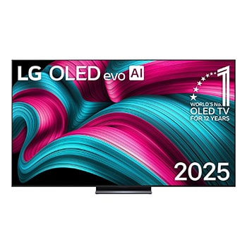 Vorderseite von 83 Zoll LG OLED evo AI C5 4K Smart TV OLED83C57LA