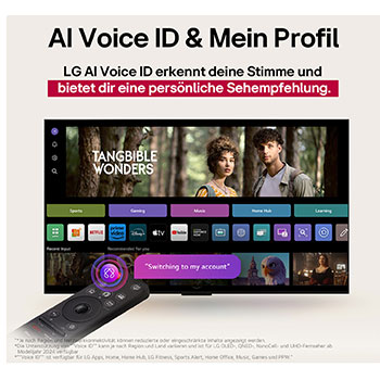 Leopard im Wald in leuchtenden Farben und Details. Neben dem Leopard ist ein Gitternetz zu sehen. Hinter ihm leuchtet ein Licht. Das Bild zeigt, wie LG AI Picture Pro die Auflösung, Helligkeit, Tiefe und Klarheit der Szene eindrucksvoll verbessert hat.