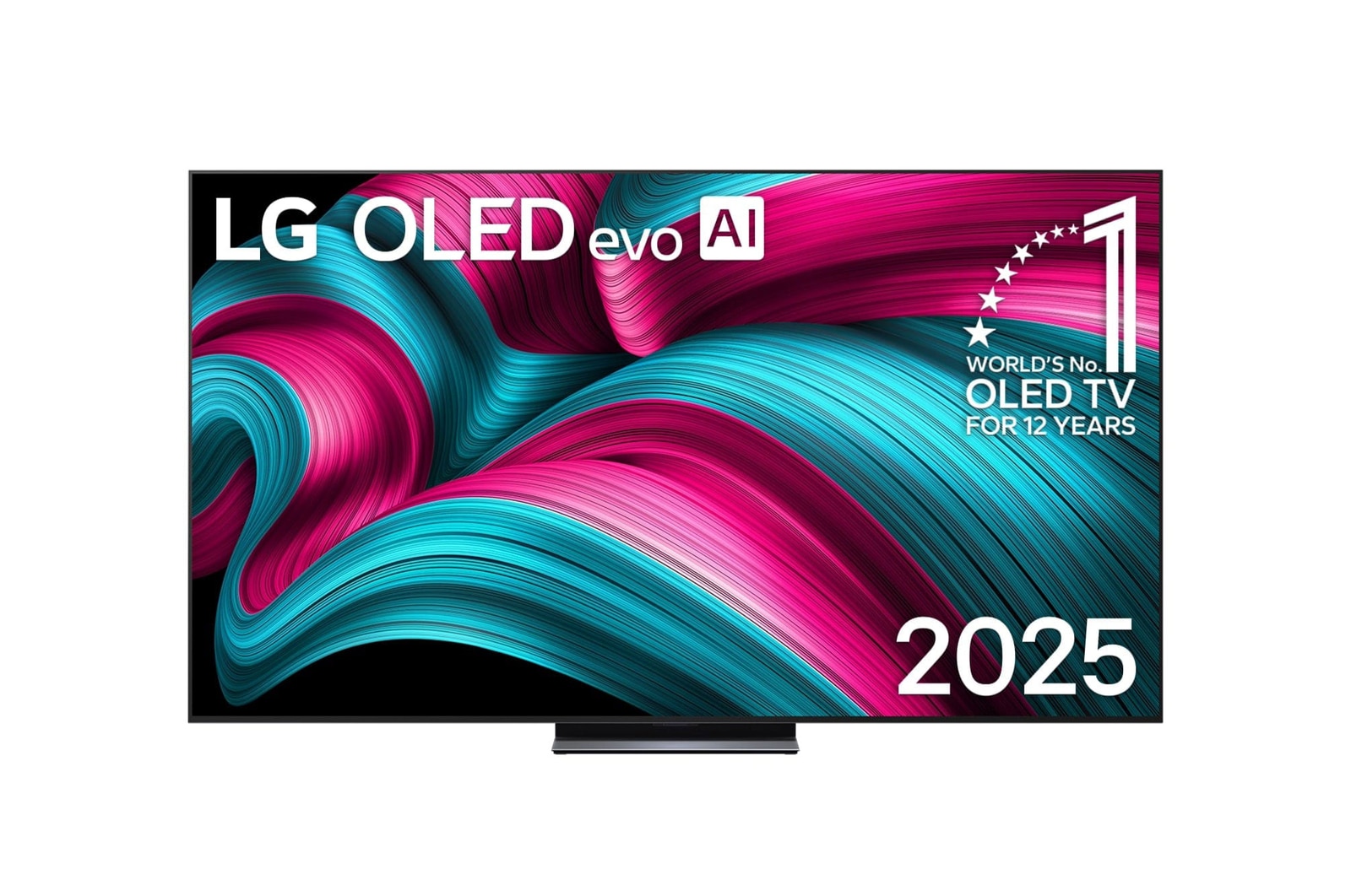 Frontansicht des 83 Zoll LG OLED evo AI C5 4K Smart TV OLED83C59LA