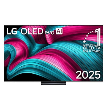 Frontansicht des 83 Zoll LG OLED evo AI C5 4K Smart TV OLED83C59LA
