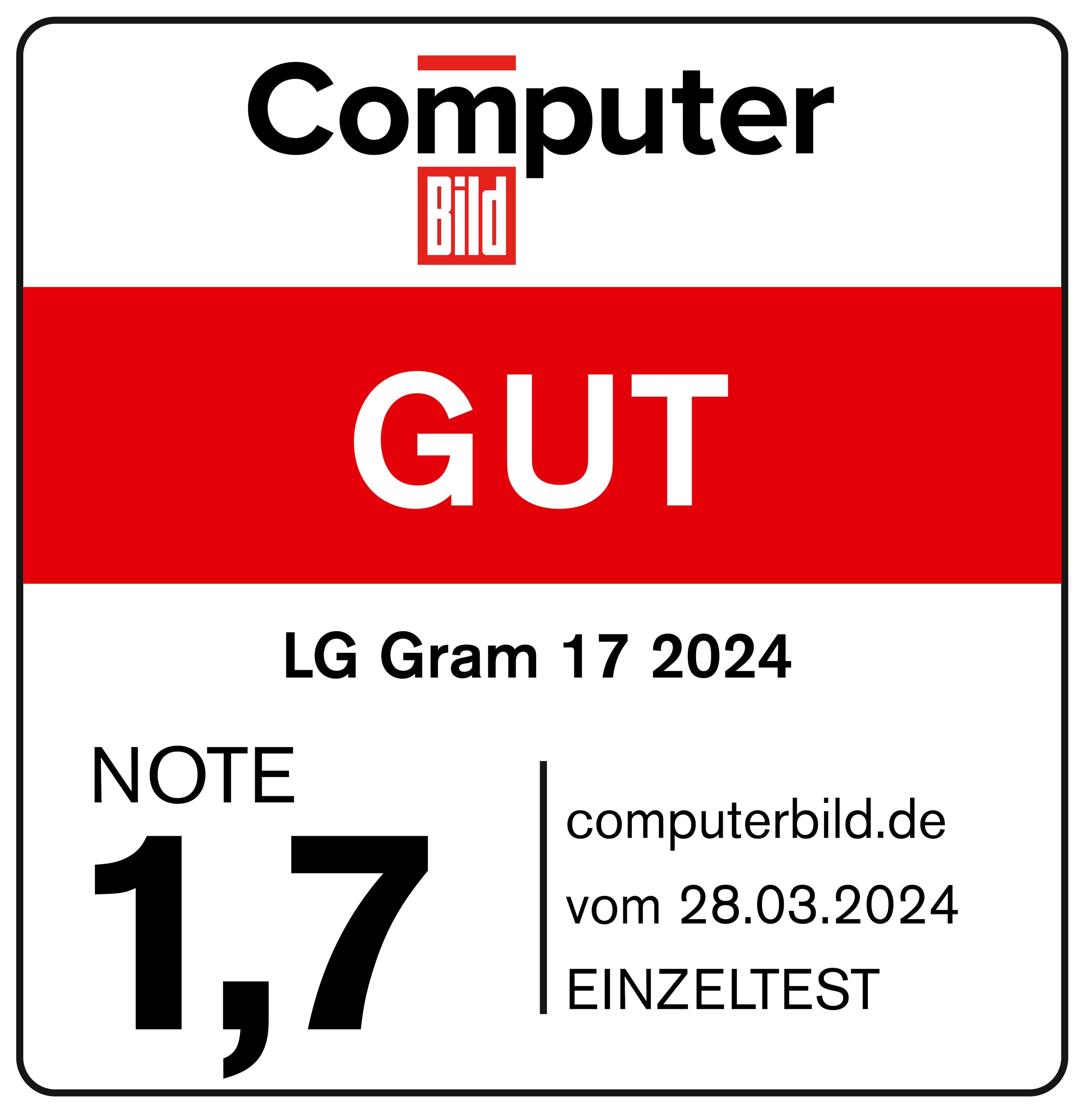 Computer Bild LG gram 17