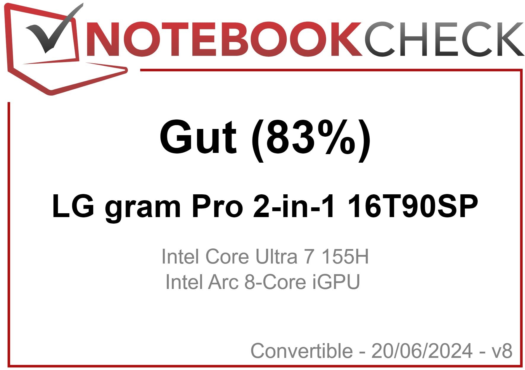 Notebookcheck gram Pro 2-in-1 16T90SP