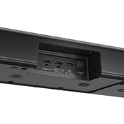 Schrägansicht der Rückseite der LG Soundbar DS90TR