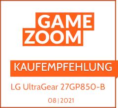 LG 27GP850-B wurde von GAMEZOOM eine Kaufempfehlung ausgesprochen