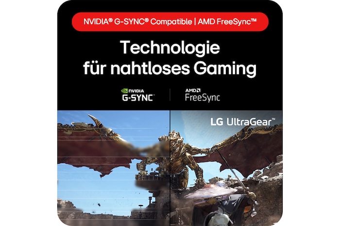 Gaming Monitor 32-Zoll mit NVIDIA G-SYNC Kompatibilität und AMD FreeSync für nahtloses, ruckelfreies und flüssiges Spielerlebnis.