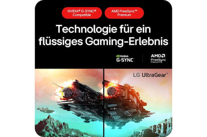 Nahtloses Gaming-Erlebnis dank NVIDIA G-SYNC Kompatibilität und AMD FreeSync Premium Unterstützung.