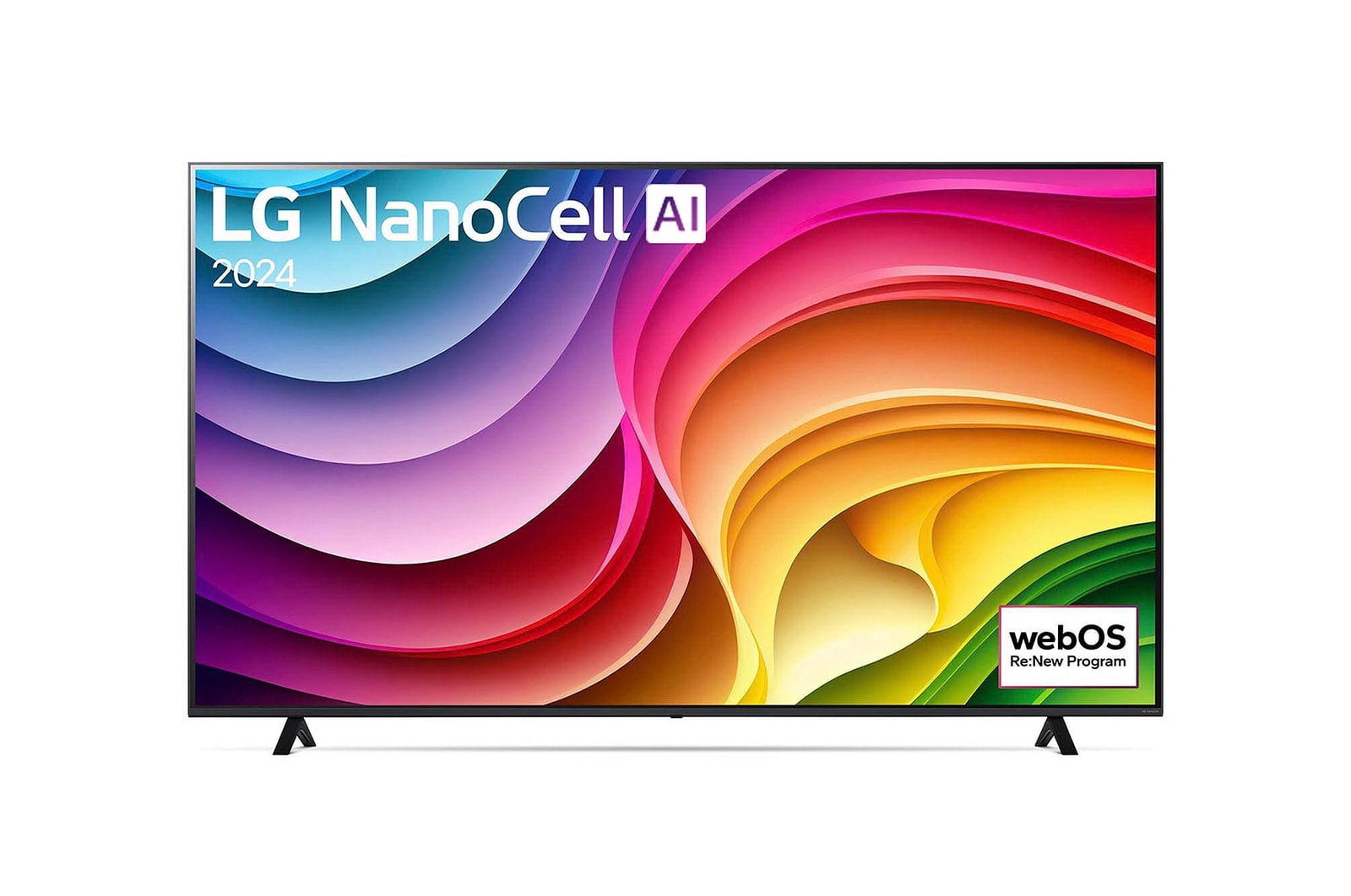 Vorderseite von 75 Zoll 4K LG NanoCell Smart TV NANO82 75NANO82T6B