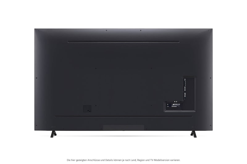 Rückansicht des LG NanoCell AI NANO81 4K Smart TVs mit zentral platzierter Kabelführung und VESA-Montagepunkten.