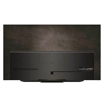 Rückansicht des LG OLED evo AI C4 4K Smart TV mit sichtbarem Standfuß und Anschlussfeld