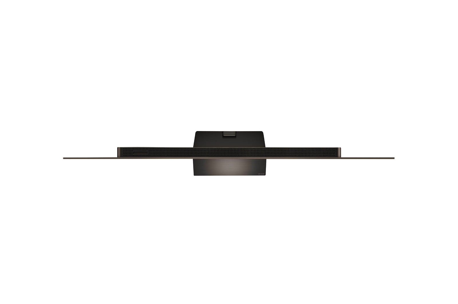 Draufsicht auf den LG OLED evo AI C4 4K Smart TV mit schlankem Design und sichtbarem Lautsprechergitter