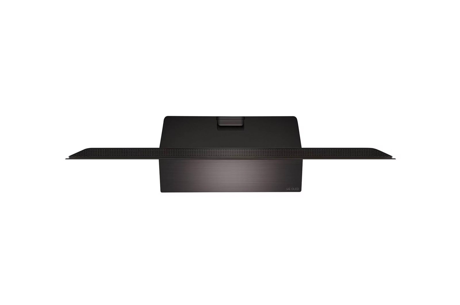 Draufsicht auf den LG OLED evo AI C4 4K Smart TV mit schlankem Design und sichtbarem Lautsprechergitter