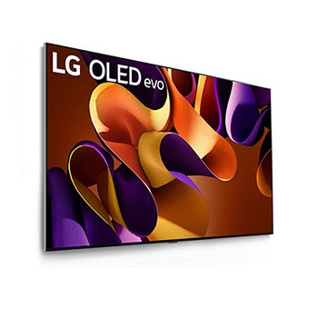 LG OLED evo AI G4 4K Smart Wand-TV aus rechtem Blickwinkel mit randlosem, ultraschlankem Profil