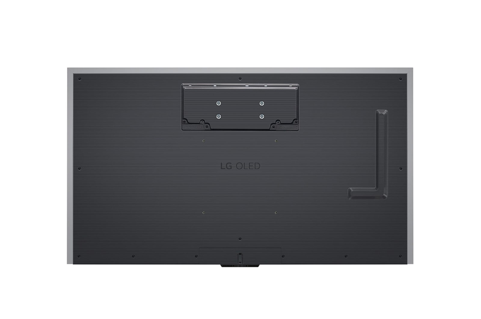 Rückansicht des LG Signature OLED M4 True Wireless TV Fernsehers mit Wandhalterungsschnittstelle.