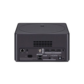 Rückseite der Zero Connect Box für den LG OLED evo AI M4 4K Smart TV Fernseher mit allen verfügbaren Anschlüssen.