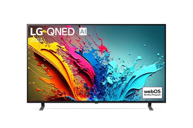 Vorderseite von 65 Zoll LG QNED85 4K Smart TV 65QNED85T6C