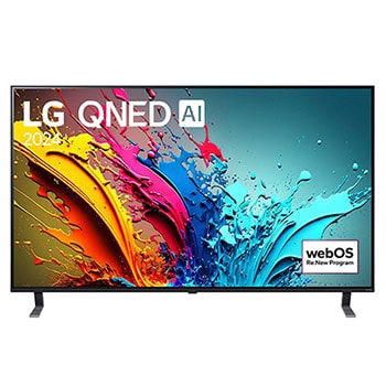 Vorderseite von 55 Zoll LG QNED85 4K Smart TV 55QNED85T6C
