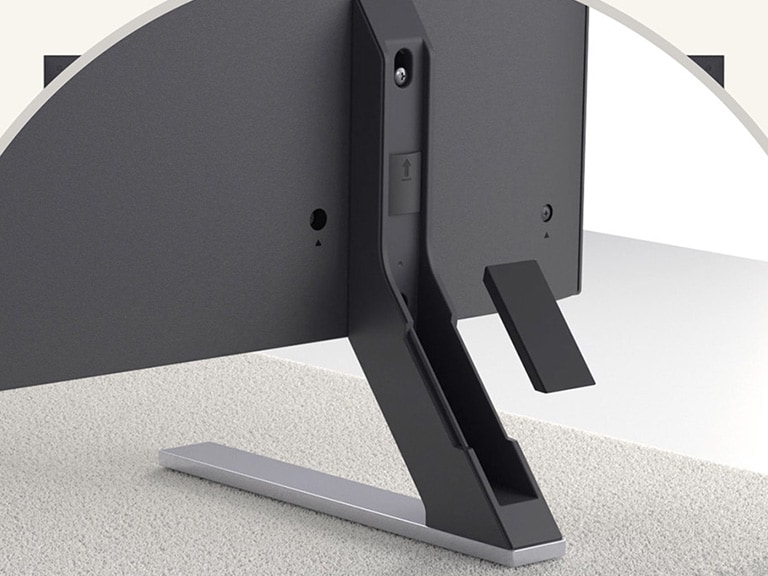 Installationsvideo zur Montage des Standfußes für den LG QNED MiniLED AI QNED85 4K Smart TV Fernseher.