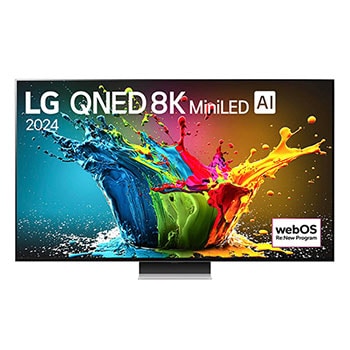 Vorderseite von 86 Zoll 8K LG QNED MiniLED AI Smart TV QNED99 86QNED99T9B