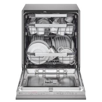 Vorderseite von Vollintegrierbarer Geschirrspüler Silber (Energieklasse A, 43 dB, 10 Programme) mit TrueSteam & QuadWash | DB476TXS DB476TXS