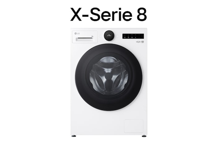 Vorderseite von Waschmaschine Weiß (A-20%*, 8 kg, 1.350 U./Min.) mit AI DD® & TurboWash®360° | F4WX808YC