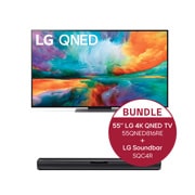 LG 55 Zoll LG 4K QNED TV QNED81 & LG Soundbar SQC4R, 55QNED816RE.SQC4R